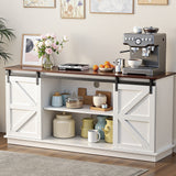 Artiss Buffet Sideboard Storage Cabinet Kitchen Cupboard Sliding Doors White - Low Angle