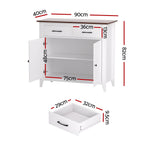 Artiss Buffet Sideboard Storage Cabinet Kitchen Cupboard Hallway 2 Drawers White
