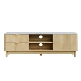 Artiss TV Unit Entertainment Unit Storage Drawer Shelf 150cm Pine - Front View