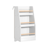 Keezi 3-Tier Kids Bookshelf Organizer - Safe and Stylish Storage for Children's Books and Toys
