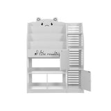 Keezi 4 Tiers Kids Bookshelf Storage Children Bookcase Toy Organiser Display - 45-Degree Angle