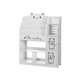 Keezi 4 Tiers Kids Bookshelf Storage Children Bookcase Toy Organiser Display - Side View