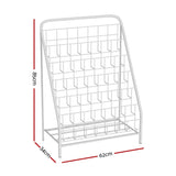 Keezi 6 Tiers Kids Bookshelf Magazine Rack Children Bookcase Organiser Foldable - Top-Down View