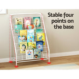 Keezi 6 Tiers Kids Bookshelf Magazine Rack Children Bookcase Organiser Foldable - Close-Up Angle