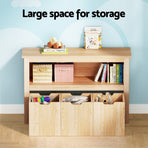 Keezi Kids Bookshelf 3 Drawers Storage Children Bookcase Toy Organiser Display Wooden, image 6