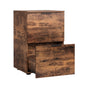 Artiss Filing Cabinet Files Storage Office Shelves File Organiser Rustic Brown 2 Drawer
