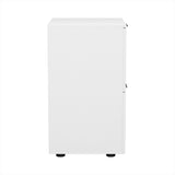 Artiss Filing Cabinet Files Storage Office Shelves File Organiser White 2 Drawer - Rear View