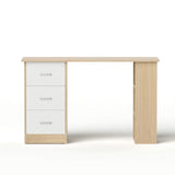 Artiss Computer Desk Drawer Shelf Oak White 120CM - Side View