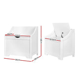 Keezi Kids Toy Box Chest Children Storage Clothes Toys Organiser Square - Front View