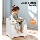 Keezi Kids Toy Box Chest Children Storage Clothes Toys Organiser Square - 45-Degree Angle