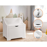 Keezi Kids Toy Box Chest Children Storage Clothes Toys Organiser Square - Close-Up Angle