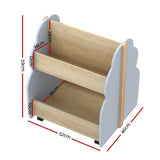 Keezi Kids Toy Box Bookshelf Storage Bookcase Organiser Display Shelf - Side View