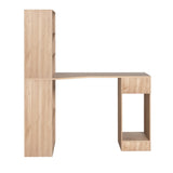 Artiss Computer Desk Bookshelf Drawer Cabinet Oak 120CM - Side View