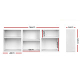 Artiss Bookshelf Set of 3 - VENA White - Front View