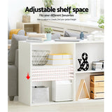 Artiss Bookshelf Set of 3 - VENA White - Rear View