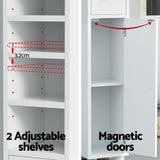 Artiss Bathroom Storage Cabinet 180cm Tall Slim Floor Cupboard Toilet Narrow Linen Tower - 45-Degree Angle