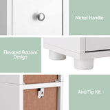 Artiss Bathroom Storage Cabinet 180cm Tall Slim Floor Cupboard Toilet Narrow Linen Tower - Rear View