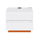 Artiss Smart Bedside Table LED Wireless Charging Ada - Side View