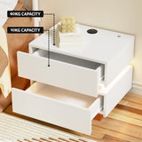Artiss Smart Bedside Table LED Wireless Charging Ada - Top-Down View