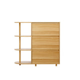 Artiss Chest of 3 Drawers Storage Cabinet 3 Shelves Pine - 45-Degree Angle