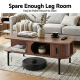 Artiss Coffee Table Living Room Center Table Shelf Cabinet Walnut - 45-Degree Angle