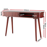 Artiss Console Table 2 Drawers 120CM - Front View
