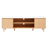 Artiss TV Cabinet Entertainment Unit Stand 180CM Pine White - 45-Degree Angle