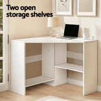 Artiss Corner Computer Desk Shelves CPU Stand L-shape Home Office Workstation Desks