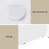 Artiss Corner Computer Desk Shelves CPU Stand L-shape Home Office Workstation Desks - Rear View