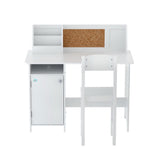 Keezi Kids Table and Chair Set Children Study Play Toys Desk w/ Cabinet Storage - Side View