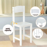 Keezi Kids Table and Chair Set Children Study Play Toys Desk w/ Cabinet Storage - Rear View