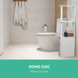 Artiss Bathroom Cabinet Storage 118cm Shelf White - 45-Degree Angle