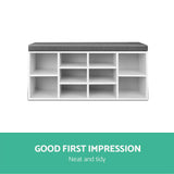 Artiss Shoe Rack Storage Cabinet Bench BOA - Side View