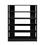 Artiss Shoe Rack Cabinet 30 Pairs 6-Tier Shelf Black - Top-Down View