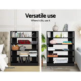 Artiss Shoe Rack Cabinet 30 Pairs 6-Tier Shelf Black - Close-Up Angle