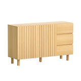 130cm Artiss Buffet Sideboard Cupboard Cabinet Pantry Storage Drawer Pine - Side View