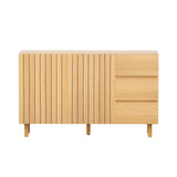 130cm Artiss Buffet Sideboard Cupboard Cabinet Pantry Storage Drawer Pine - 45-Degree Angle