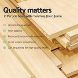130cm Artiss Buffet Sideboard Cupboard Cabinet Pantry Storage Drawer Pine - Close-Up Angle
