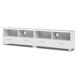 Artiss TV Cabinet Entertainment Unit 180cm White Eddie - Side View