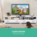 Artiss TV Cabinet Entertainment Unit 180cm White Eddie - Rear View