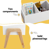 Keezi Kids Toy Box Chest Storage Bin Container Wooden Cabinet Clothes Book Organiser Bedroom - Top-Down View