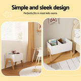 Keezi Kids Toy Box Chest Storage Bin Container Wooden Cabinet Clothes Book Organiser Bedroom - Rear View