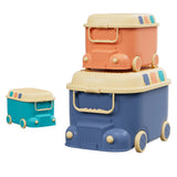 Keezi 3-Piece Car-Themed Toy Storage Set for Kids - Fun Organiser with Snack Box Options
