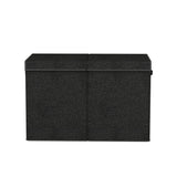 Keezi Extra-Large Linen Toy Storage Chest with Collapsible Design and Convenient Handles - Side View