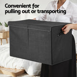 Keezi Extra-Large Linen Toy Storage Chest with Collapsible Design and Convenient Handles