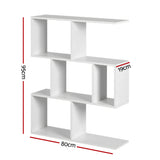 Artiss Floating Wall Shelf Bookshelf 3-Tier Display Storage Organiser White - Side View