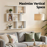 Artiss Floating Wall Shelf Bookshelf 3-Tier Display Storage Organiser White - 45-Degree Angle