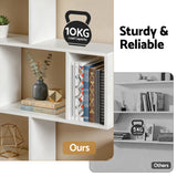 Artiss Floating Wall Shelf Bookshelf 3-Tier Display Storage Organiser White - Close-Up Angle