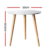 Artiss Coffee Table Round 50CM Callix - Front View