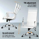 Artiss Office Desk and Chair Set L Shape Computer Desk 150cm with Storage Cabinet & Drawers, Ergonomic PU Leather Office Chair, White Home Office Furniture - Top-Down View